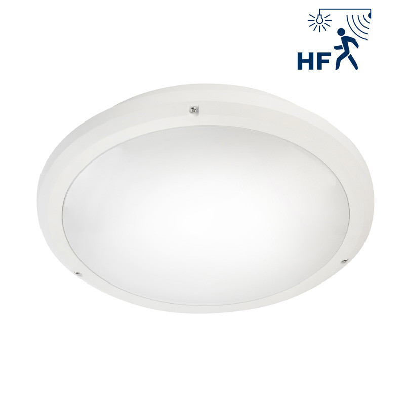 Luminaire Hublot LED PHOBOS CCT - Version détecteur HF Maître - 22W - 2800lm - IP65-IK10 - Ø335mm