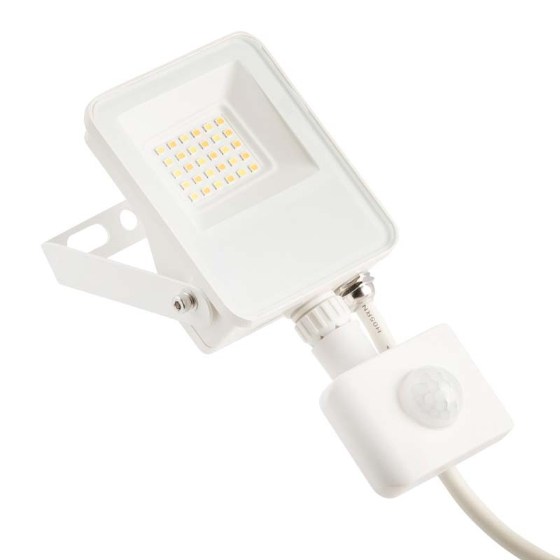 Luminaire Projecteur LED, SHARK Blanc CCT 10W CCT (3K-4K-6K) IP66-IK04 1000lm avec détecteur IR
