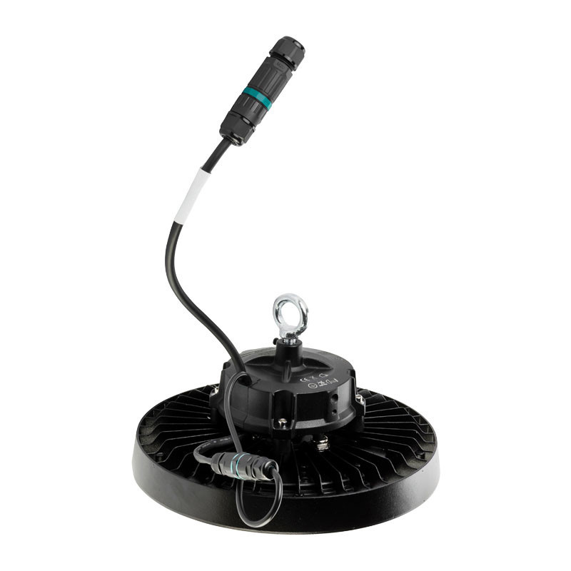 Armature industrielle GOLDO III 0-10V 150W 5000K avec son Câble 0.6m H05RNF 3G1 + Connecteur rapide IP68