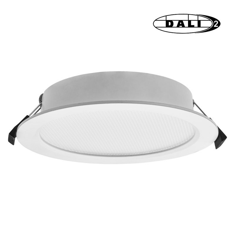 Downlight OREALIS II CCT(3000K-4000K-5700K) 18W 2200lm Ø230x25mm DALI 2 PUSH UGR19