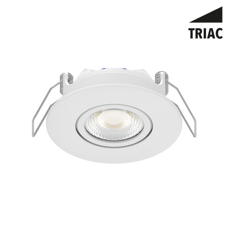 Luminaire SPOT ENCASTRE BLANC SOLOII CCT ORENTABLE 20° 6,5W 3CCT (3-4-5K) IRC80 780Lm