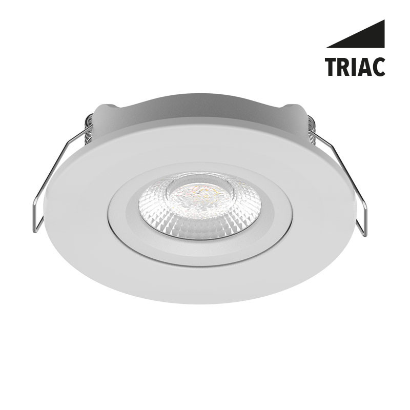 Luminaire spot encastre SOLO II BLANC ORENTABLE 20° 9W 3CCT (3-4-5K) IRC80 1050Lm - Ø102mm