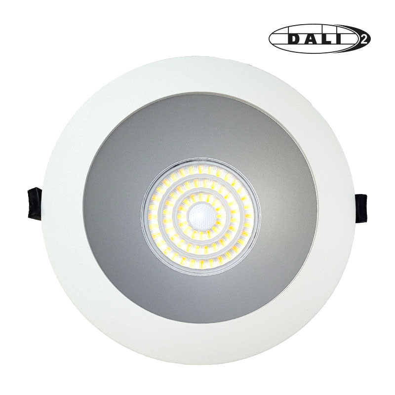 Downlight GIRO III 18W 3CCT 2430lm Ø190x61mm DALI 2 PUSH UGR19 optique basse luminance