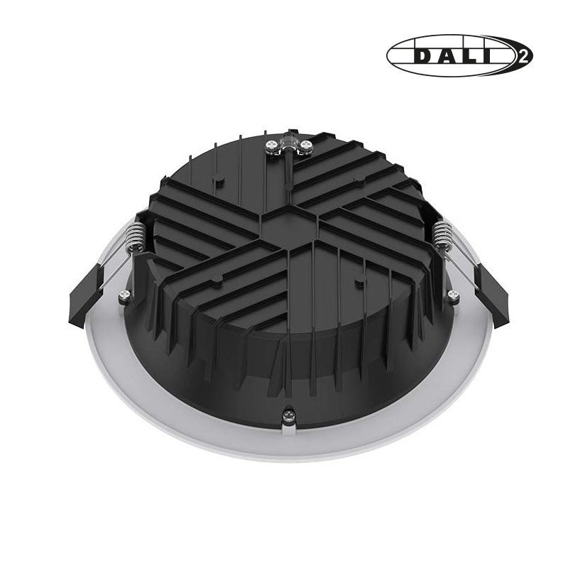 Arrière Downlight GIRO III 24W 3CCT 3240lm Ø228x61mm UGR19 DALI 2 PUSH
