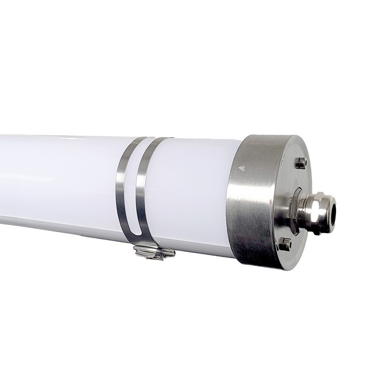 Luminaire tubulaire LED DIANE 600mm 15W 2100lm 3000K-IRC80-IP65-IK10 Multi-Puissance Traversant