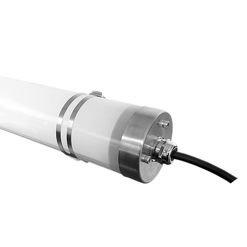 Luminaire tubulaire LED BESSIE 1500mm 48W 7680lm 4000K-IRC80-IP69K-IK06 PMMA Gradable 0-10V - ELECTRA