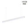 Luminaire apparent linéaire ORIZEO PRO UGR BLANC 32W 3650lm-2CCT (3000K-4000K) - DALI2 PUSH 1200mm avec filin de suspension