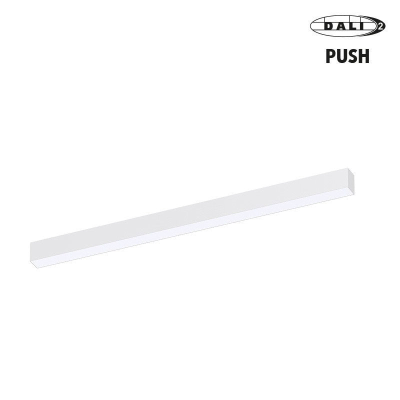 Luminaire apparent linéaire ORIZEO PRO UGR BLANC 32W 3650lm-2CCT (3000K-4000K) - DALI2 PUSH 1200mm