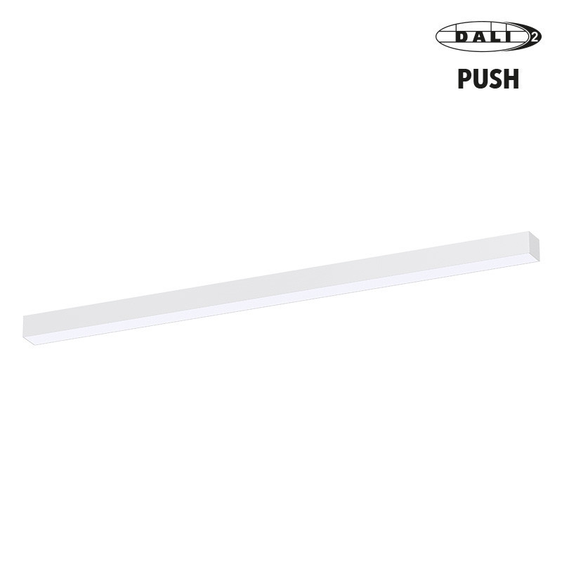 Luminaire apparent linéaire ORIZEO PRO UGR BLANC 38W 4400lm-2CCT (3000K-4000K) - DALI2 PUSH 1500mm