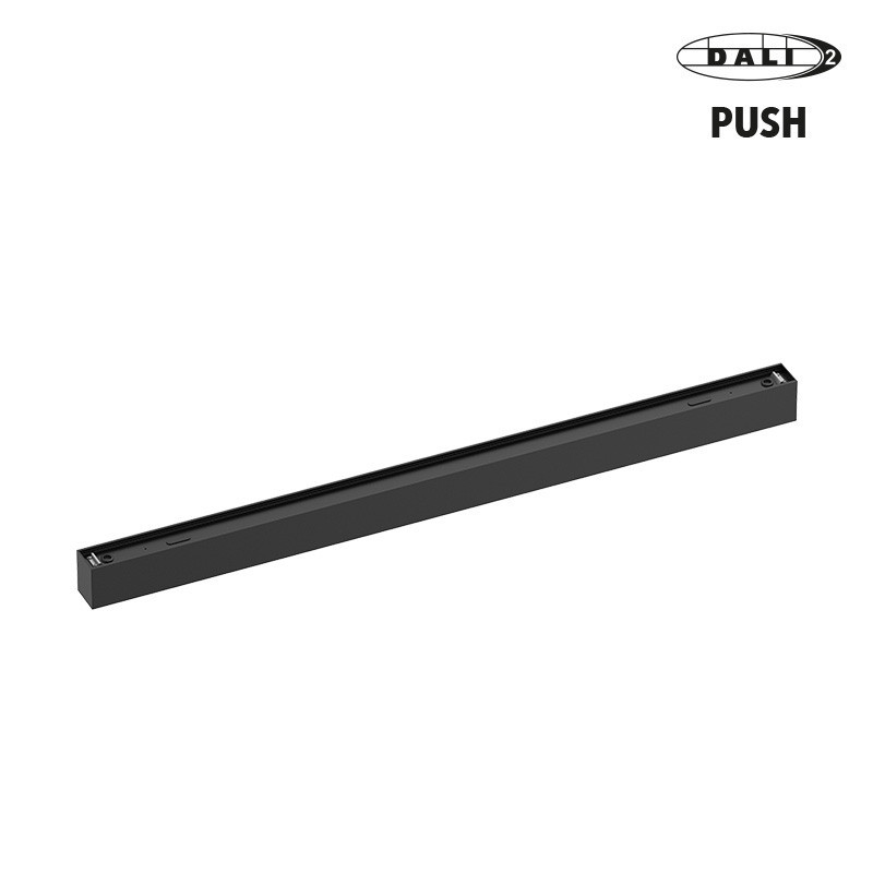 Arrière Luminaire apparent linéaire ORIZEO PRO UGR NOIR 32W 3650lm-2CCT (3000K-4000K) - DALI2 PUSH 1200mm