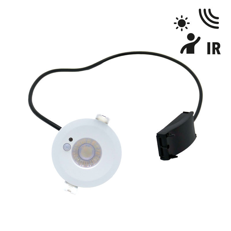 Luminaire Spot PERIO IR 6W-4CCT(2.7-3-4-6.5K)-IRC80-IP65 600lm Maître avec son connecteur