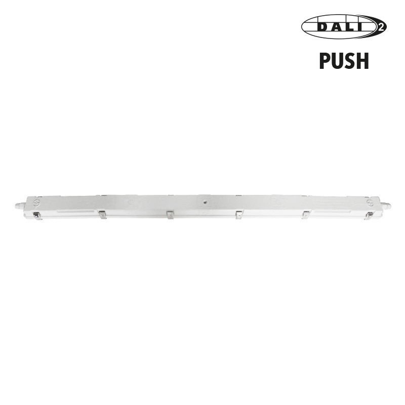 Luminaire étanche LED, HOLLYWOOD II XL 1200mm 50W 8000lm 4000K-IP66-IK10 DALI 2 PUSH vue arrière