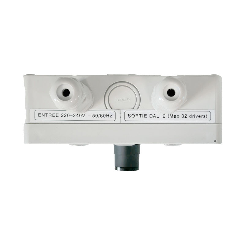 SPORT BOX Boitier de gestion d’éclairage pour gymnase. vue de dessus