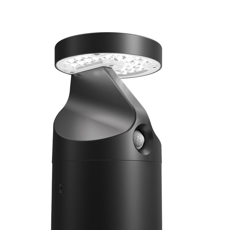 Tête de la BORNE ILIOS FILAIRE 13W 1300lm 2700K DETECTEUR IR PREAVIS Type IV